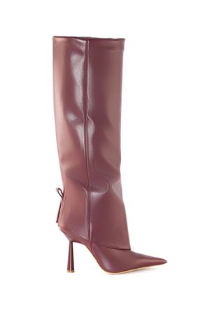 Stivale Ros 31 in pelle bordeaux GIA BORGHINI | ROS318855